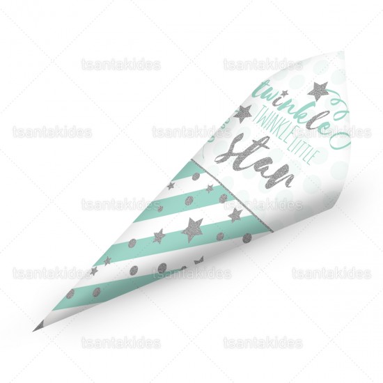 Χάρτινα Χωνάκια για Κέρασμα με Θέμα Twinkle Little Star