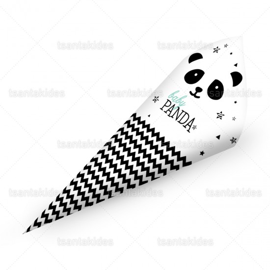 Χάρτινα Χωνάκια για Κέρασμα με Θέμα Panda