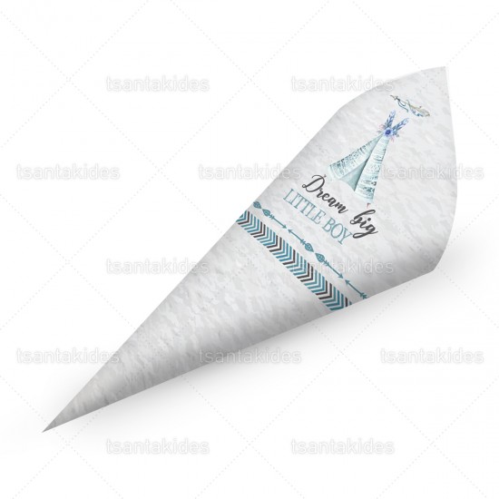 Χάρτινα Χωνάκια για Κέρασμα με Θέμα τον Ινδιάνο