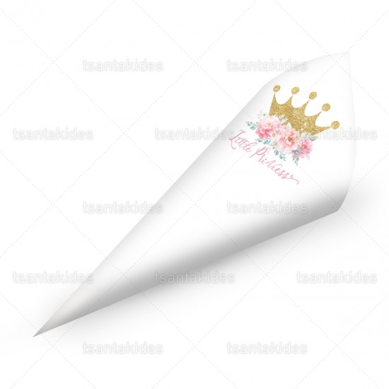 Χάρτινα Χωνάκια για Κέρασμα με Θέμα Μικρή Πριγκίπισσα