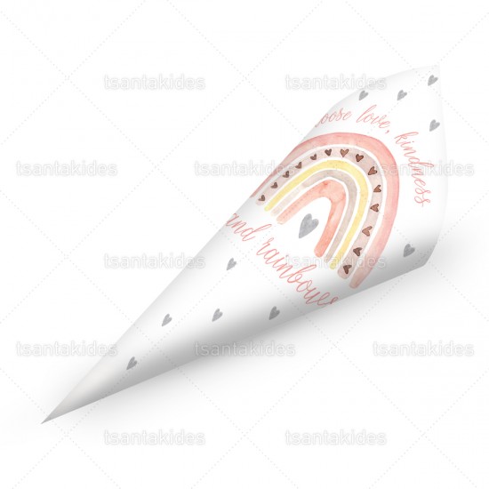 Χάρτινα Χωνάκια για Κέρασμα με Θέμα Ουράνιο Τόξο Χάρτινα Χωνάκια για Κέρασμα με Θέμα Ουράνιο Τόξο