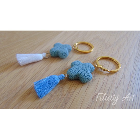 Μαρτυρικό Βάπτισης Μπρελόκ με Σταυρό Λάβα