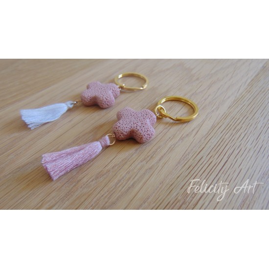 Μαρτυρικό Βάπτισης Μπρελόκ με Σταυρό Λάβα