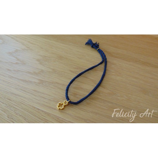 Μαρτυρικό Βάπτισης Βραχιόλι με Κρεμαστό  Σταυρό 