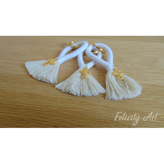 Μαρτυρικό Βάπτισης Μπρελόκ Μακραμέ Μαρτυρικό Βάπτισης Μπρελόκ Μακραμέ