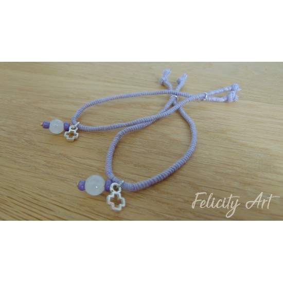 Μαρτυρικό Βάπτισης Βραχιόλι με Κρεμαστό Σταυρό Μαρτυρικό Βάπτισης Βραχιόλι με Κρεμαστό Σταυρό